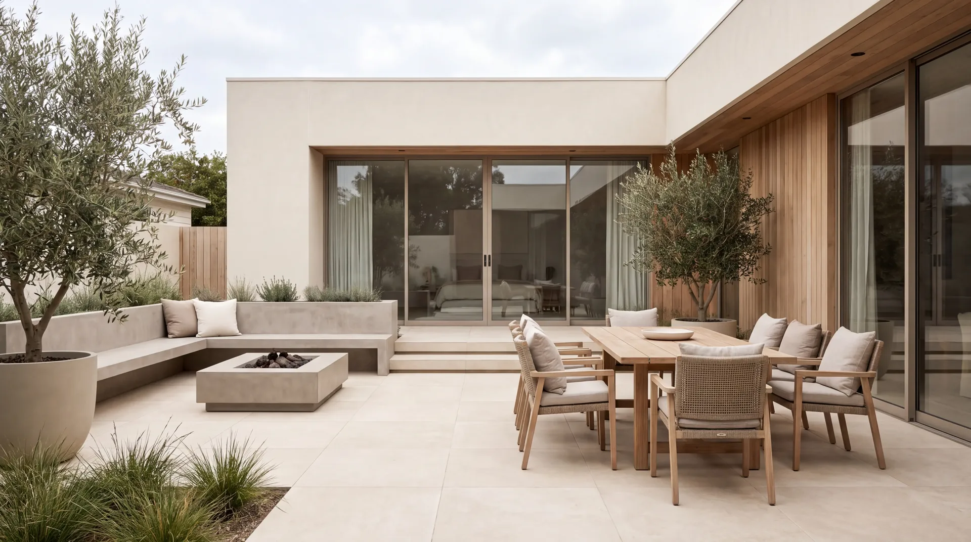 Porcelain in a finished outdoor project